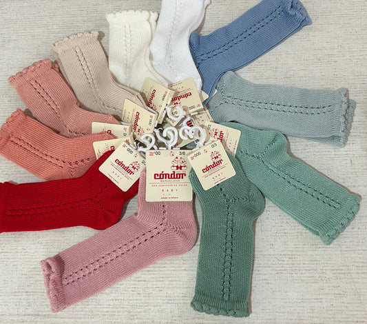 Calcetín hilo calado lateral