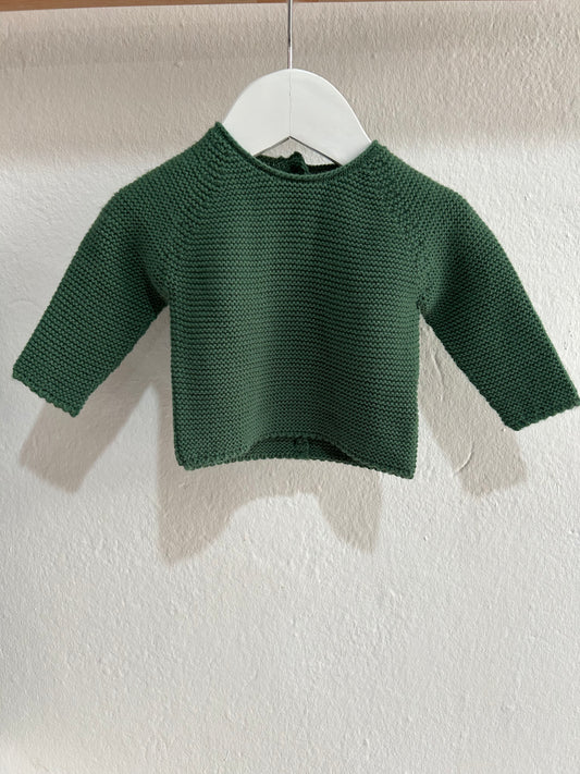 Jersey de punto verde botella