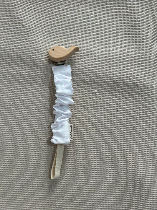 Chupetero plumeti blanco y rosa