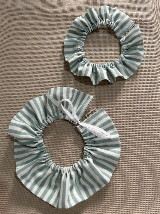 Cuello rayas verde agua