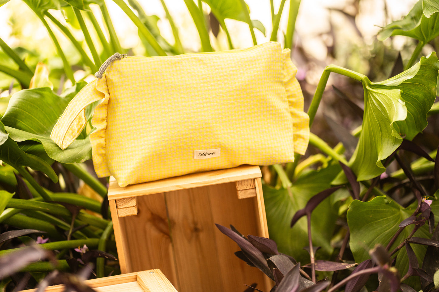 Neceser volante amarillo flúor