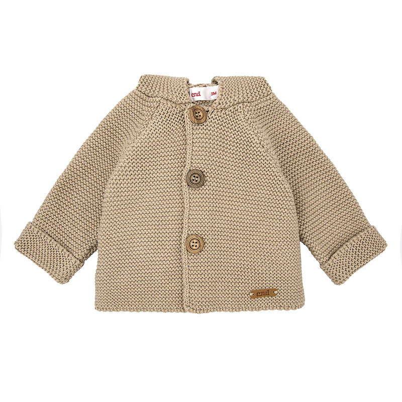 Chaquetón punto bobo con capucha Turrón