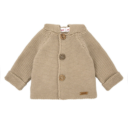 Chaquetón punto bobo con capucha Turrón