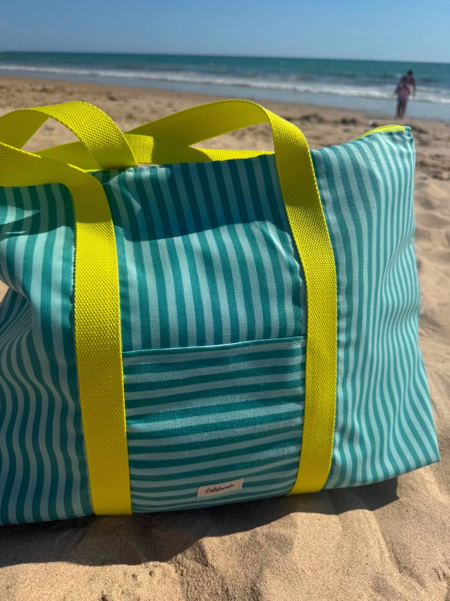Bolso de playa rayas ibiza aqua